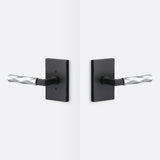 Sure-Loc LV101 FBL GRIP-VT 26 flat black / polished chrome passage door lever