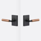 Sure-Loc LV101 FBL GRIP-WN flat black / walnut passage door lever
