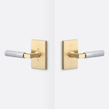 Sure-Loc LV101 SB GRIP-KN 26 satin brass / polished chrome passage door lever