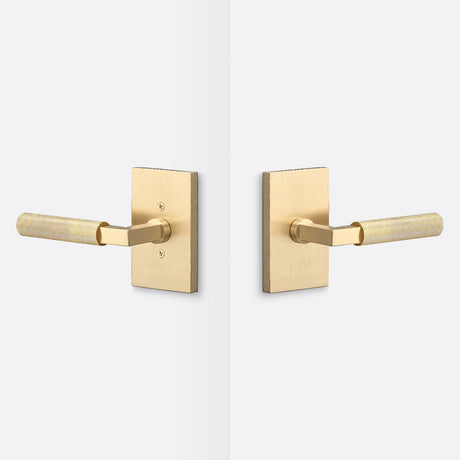 Sure-Loc LV101 SB GRIP-KN SB satin brass passage door lever
