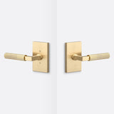 Sure-Loc LV101 SB GRIP-KN SB satin brass passage door lever
