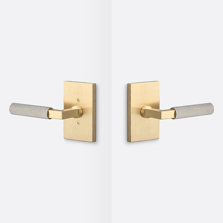 Sure-Loc LV101 SB GRIP-SKN 15 satin brass / satin nickel passage door lever