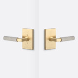 Sure-Loc LV101 SB GRIP-SKN 15 satin brass / satin nickel passage door lever