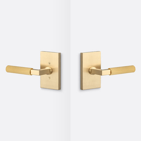 Sure-Loc LV101 SB GRIP-SKN SB satin brass passage door lever