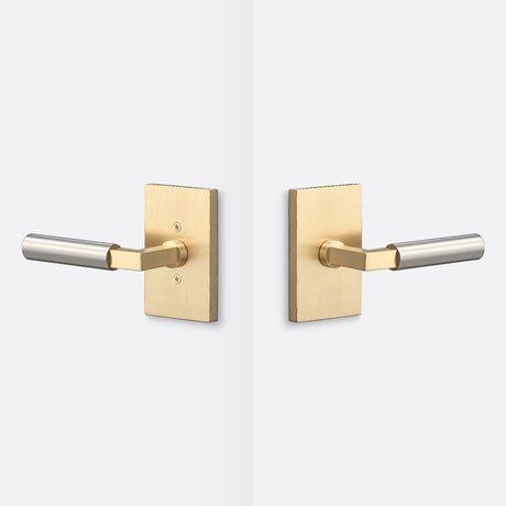 Sure-Loc LV101 SB GRIP-SM 15 satin brass / satin nickel passage door lever