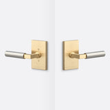 Sure-Loc LV101 SB GRIP-SM 15 satin brass / satin nickel passage door lever