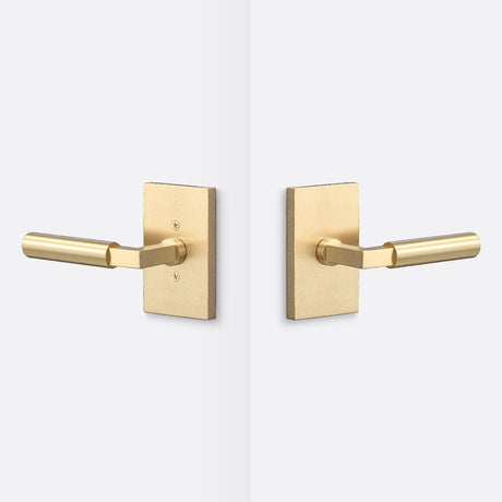 Sure-Loc LV101 SB GRIP-SM SB satin brass passage door lever