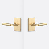 Sure-Loc LV101 SB GRIP-SM SB satin brass passage door lever
