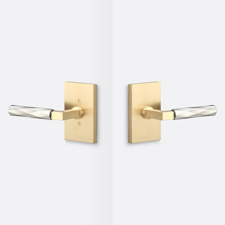 Sure-Loc LV101 SB GRIP-VT SB satin brass passage door lever