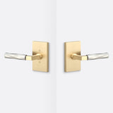 Sure-Loc LV101 SB GRIP-VT SB satin brass passage door lever
