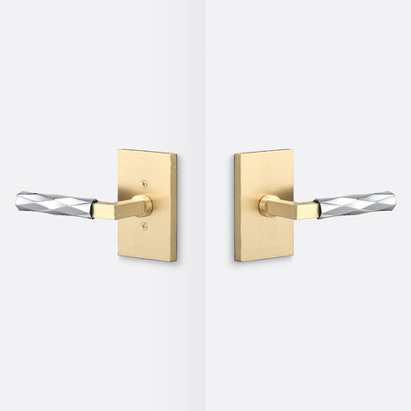 Sure-Loc LV101 SB GRIP-VT 15 satin brass / satin nickel passage door lever