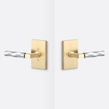 Sure-Loc LV101 SB GRIP-VT 15 satin brass / satin nickel passage door lever