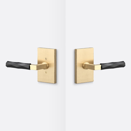 Sure-Loc LV101 SB GRIP-VT 26 satin brass / polished chrome passage door lever