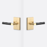 Sure-Loc LV101 SB GRIP-VT 26 satin brass / polished chrome passage door lever