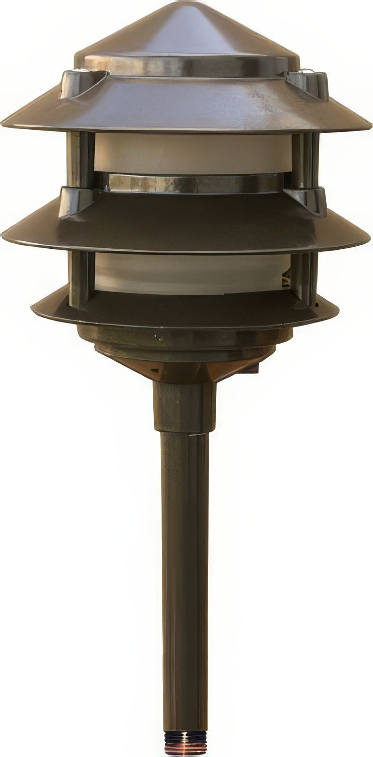 Dabmar Lighting LV102-10T Cast Alum Pagoda 3-Tier 1/2" Base 10" Top 12V 2-Pin