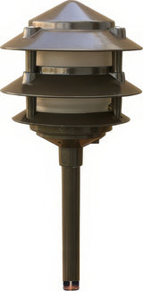 Dabmar Lighting LV102-10T Cast Alum Pagoda 3-Tier 1/2" Base 10" Top 12V 2-Pin