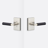 Sure-Loc LV102 15 GRIP-KN FBL satin nickel / flat black privacy door lever