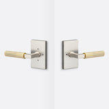 Sure-Loc LV102 15 GRIP-KN SB satin nickel / satin brass privacy door lever