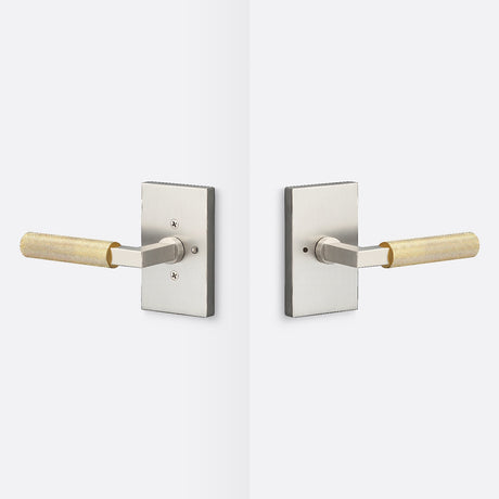 Sure-Loc LV102 15 GRIP-KN SB satin nickel / satin brass privacy door lever