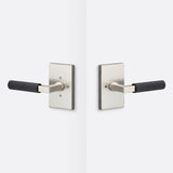 Sure-Loc LV102 15 GRIP-SKN FBL satin nickel / flat black privacy door lever