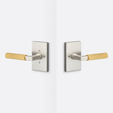 Sure-Loc LV102 15 GRIP-SKN SB satin nickel / satin brass privacy door lever