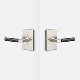 Sure-Loc LV102 15 GRIP-VT FBL satin nickel / flat black privacy door lever