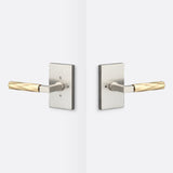 Sure-Loc LV102 15 GRIP-VT SB satin nickel / satin brass privacy door lever