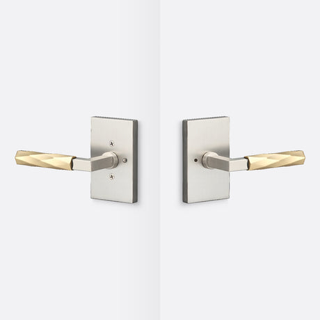 Sure-Loc LV102 15 GRIP-VT SB satin nickel / satin brass privacy door lever