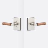 Sure-Loc LV102 15 GRIP-WN satin nickel / walnut privacy door lever