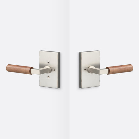 Sure-Loc LV102 15 GRIP-WN satin nickel / walnut privacy door lever