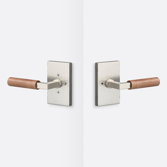 Sure-Loc LV102 15 GRIP-WN satin nickel / walnut privacy door lever
