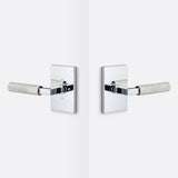 Sure-Loc LV102 26 GRIP-KN 15 polished chrome / satin nickel privacy door lever