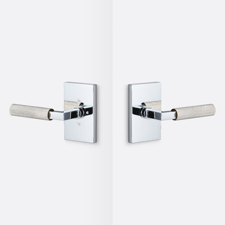 Sure-Loc LV102 26 GRIP-KN 15 polished chrome / satin nickel privacy door lever