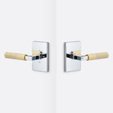 Sure-Loc LV102 26 GRIP-KN SB polished chrome / satin brass privacy door lever