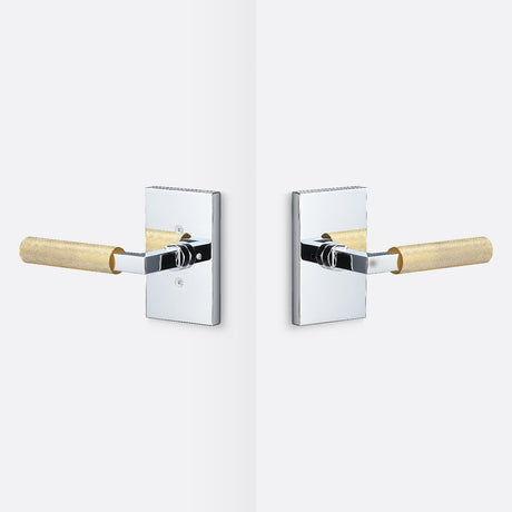 Sure-Loc LV102 26 GRIP-KN SB polished chrome / satin brass privacy door lever