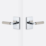Sure-Loc LV102 26 GRIP-SKN 15 polished chrome / satin nickel privacy door lever