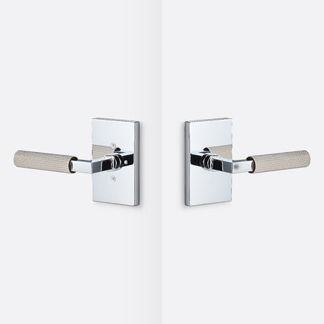 Sure-Loc LV102 26 GRIP-SKN 15 polished chrome / satin nickel privacy door lever