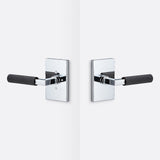 Sure-Loc LV102 26 GRIP-SKN FBL polished chrome / flat black privacy door lever