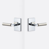 Sure-Loc LV102 26 GRIP-SM 15 polished chrome / satin nickel privacy door lever