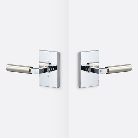 Sure-Loc LV102 26 GRIP-SM 15 polished chrome / satin nickel privacy door lever