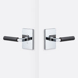 Sure-Loc LV102 26 GRIP-SM FBL polished chrome / flat black privacy door lever