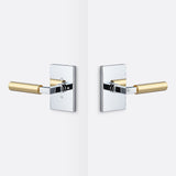 Sure-Loc LV102 26 GRIP-SM SB polished chrome / satin brass privacy door lever