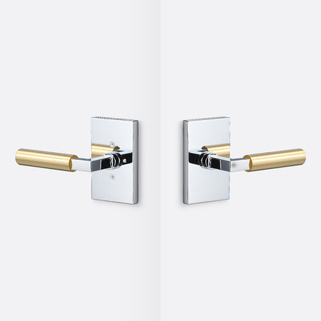 Sure-Loc LV102 26 GRIP-SM SB polished chrome / satin brass privacy door lever