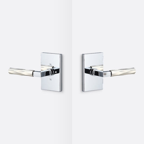 Sure-Loc LV102 26 GRIP-VT 15 polished chrome / satin nickel privacy door lever