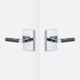 Sure-Loc LV102 26 GRIP-VT FBL polished chrome / flat black privacy door lever