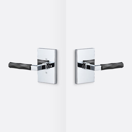 Sure-Loc LV102 26 GRIP-VT FBL polished chrome / flat black privacy door lever