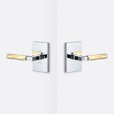 Sure-Loc LV102 26 GRIP-VT SB polished chrome / satin brass privacy door lever