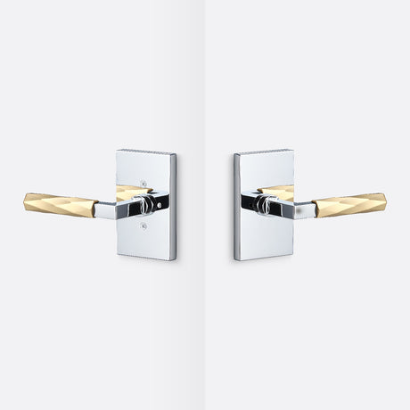 Sure-Loc LV102 26 GRIP-VT SB polished chrome / satin brass privacy door lever