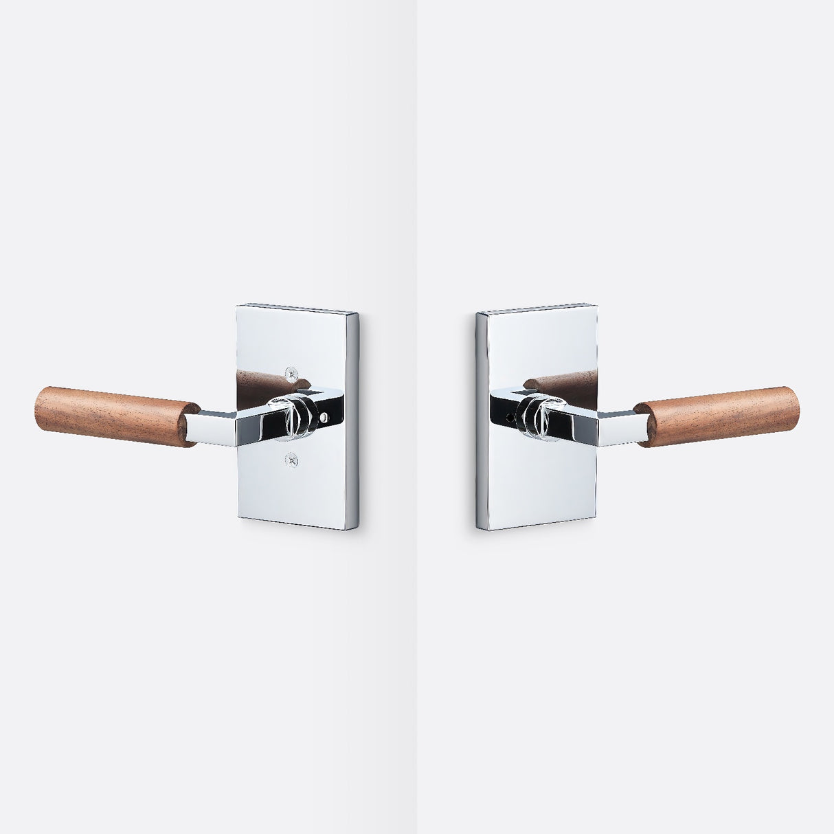 Sure-Loc LV102 26 GRIP-WN polished chrome / walnut privacy door lever