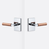 Sure-Loc LV102 26 GRIP-WN polished chrome / walnut privacy door lever
